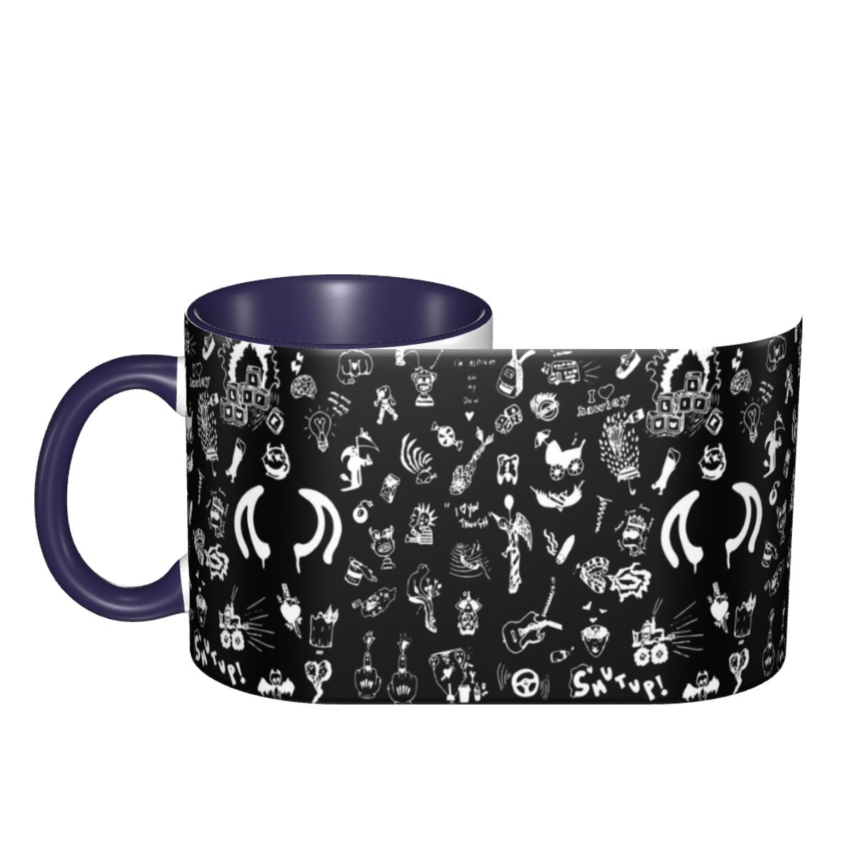 Draw Coffee And Tea - Yungblud Drawings Tattoo-Motiv Tasse Lustige Keramik-Kaffeetassen