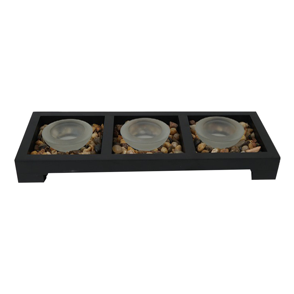 Coffee And Tea Glass - 1 Set Teelichthalter aus Glas, mattiertes