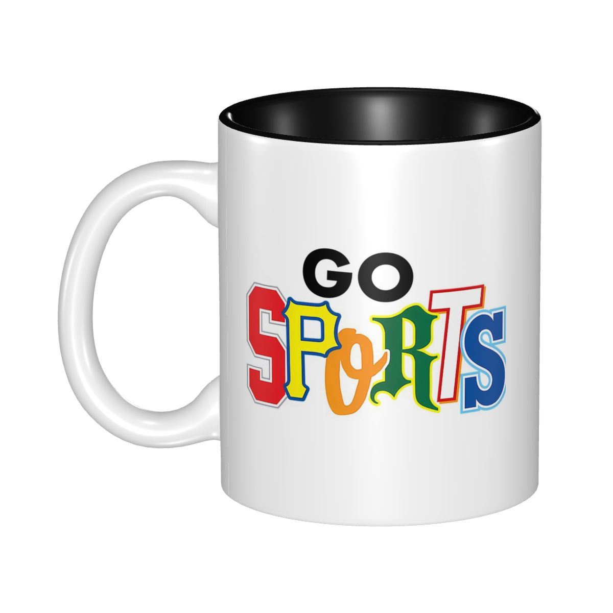 Coffee Tea Font - Go Sports Tasse mit verschiedenen Schriftarten,