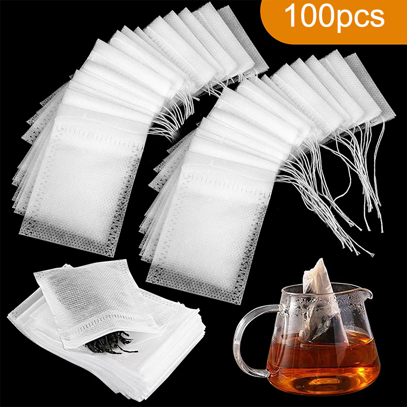 Coffee Tea Spices - ● 100 Stück Vlies-Teebeutel Einweg-Teebeutel mit