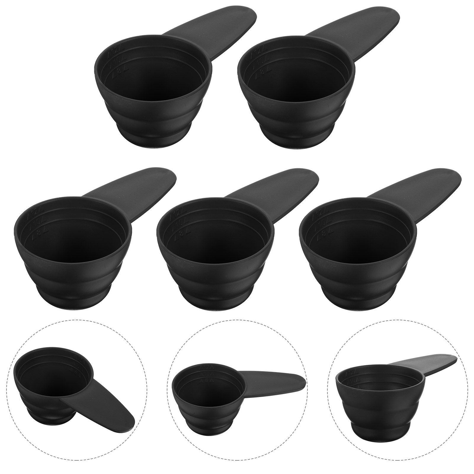 Coffee Tea Spices - 5-teiliges Messlöffel-Set mit langem Griff, polierte