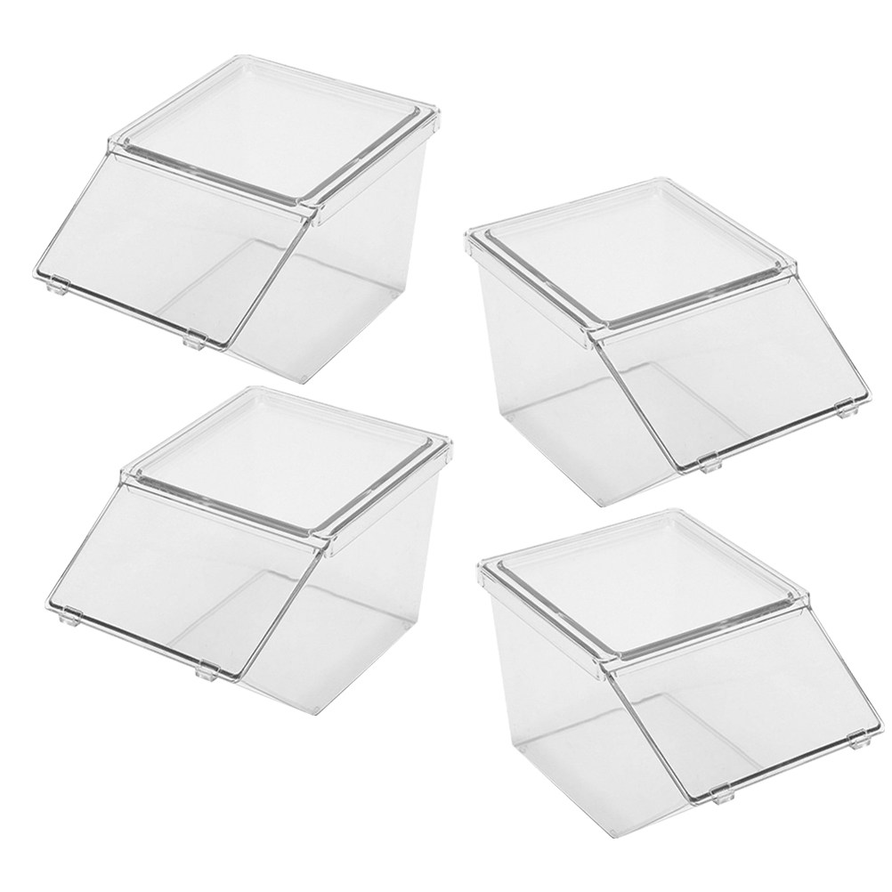 Tea Coffee Sugar Container - 4-teilige Teebeutel-Organizer-Box aus Acryl, schlichter Stil,