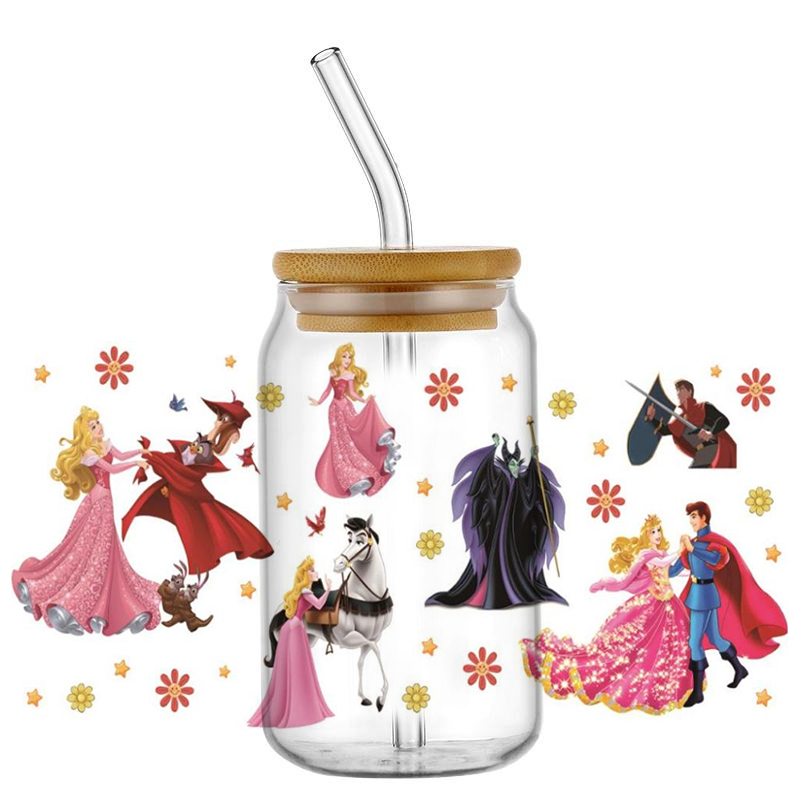 Coffee And Tea Glass - Schönes Aurora- und Hexenmuster Prinzessinnen-Design UV