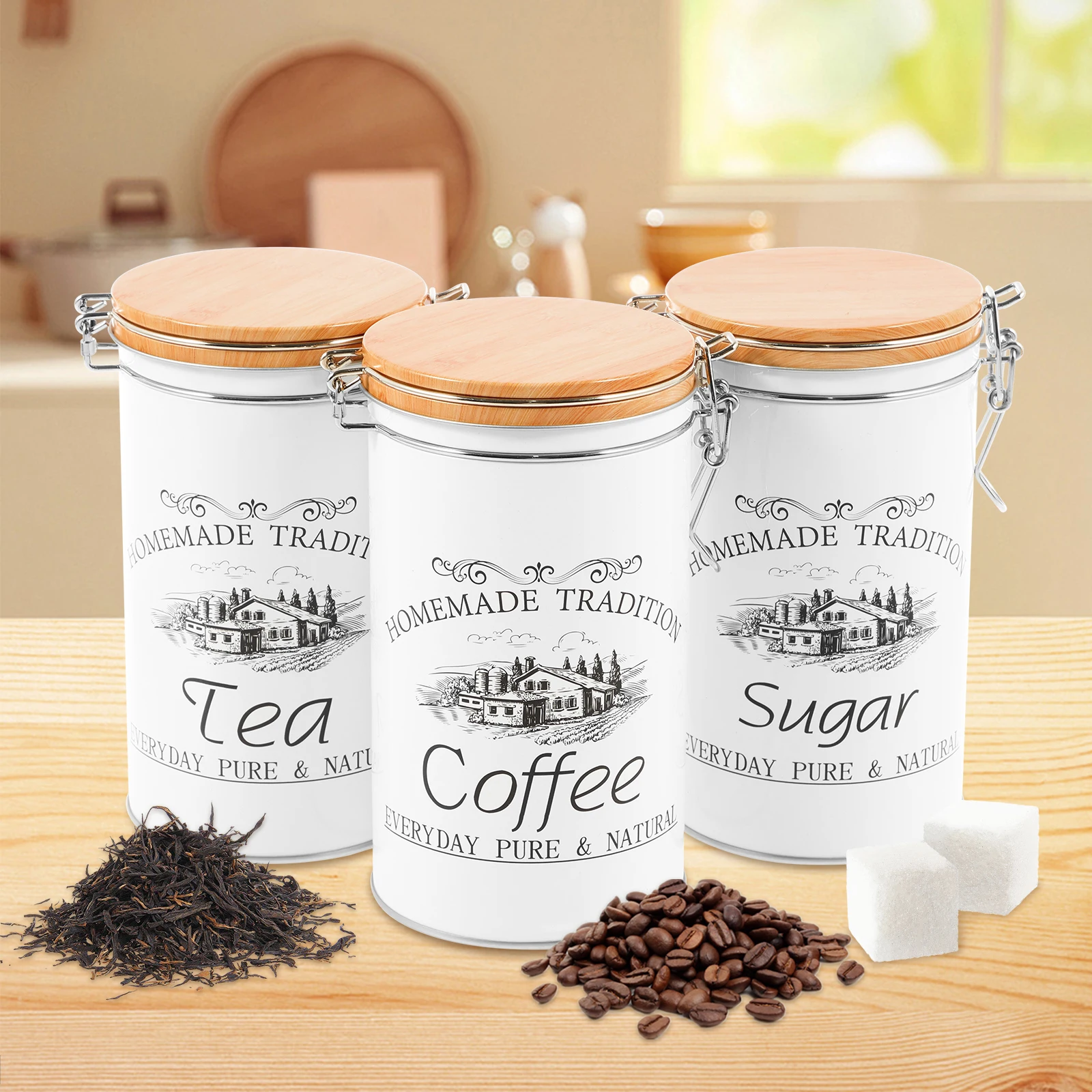 Tea Coffee Sugar Container - 3 Teile/satz Tee Kaffee Zucker Kanister