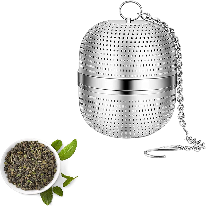Coffee Tea Spices - Teesieb aus Edelstahl mit Kette, Teesieb,