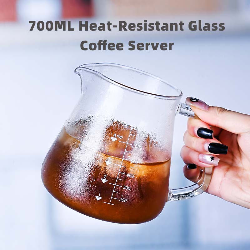Coffee And Tea Glass - Neues 700-ml-Glas-Set aus Kaffeekanne und Teekannen