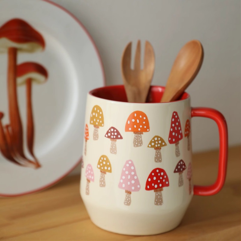 Coffee Tea English - Europäischen Stil Keramik Pilz Wasser Tasse