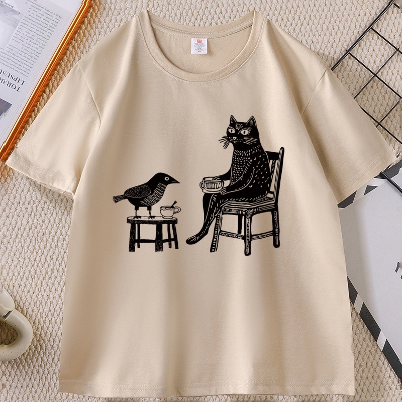 Draw Coffee And Tea - Kaffee und Tee mit Freunden Grafik-T-Shirt