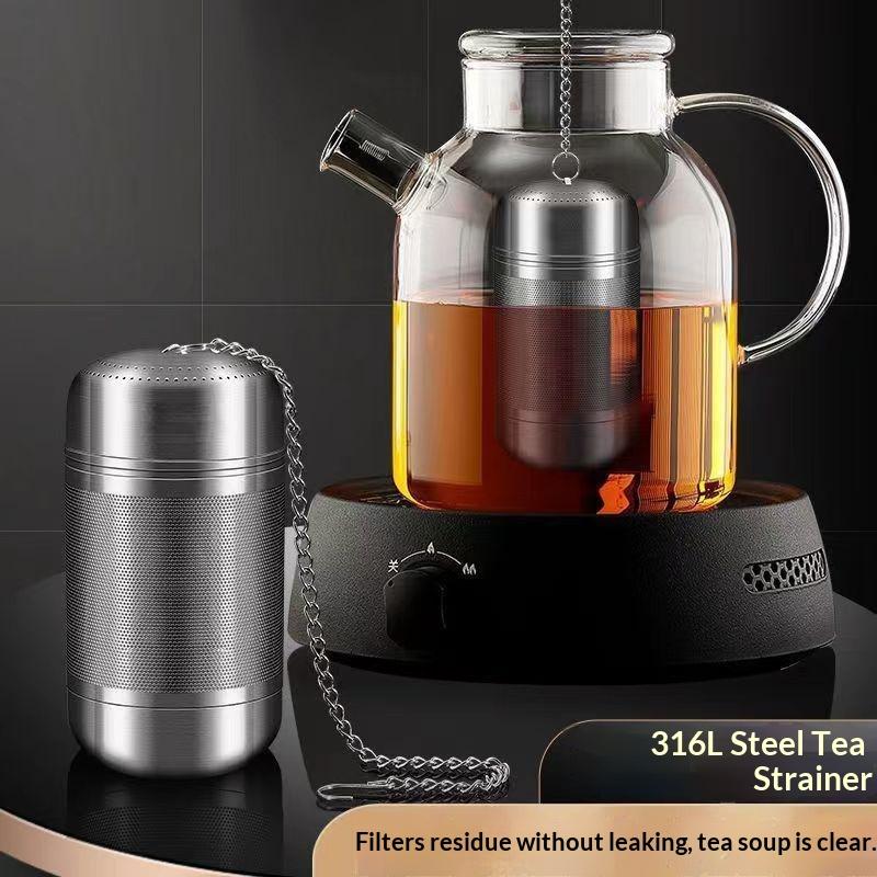 Coffee Tea Spices - Edelstahl-Teefilter mit feinem Netz, wiederverwendbarer Gewürz-