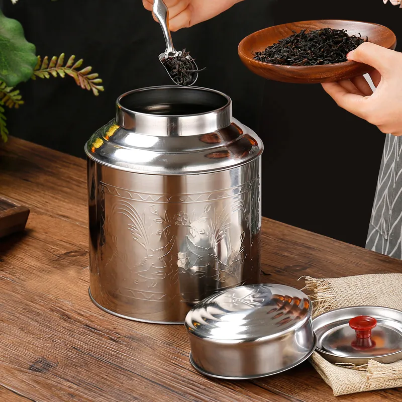 Große Teedose aus Edelstahl, V – Tea Coffee Sugar Container Bewertung und Preis