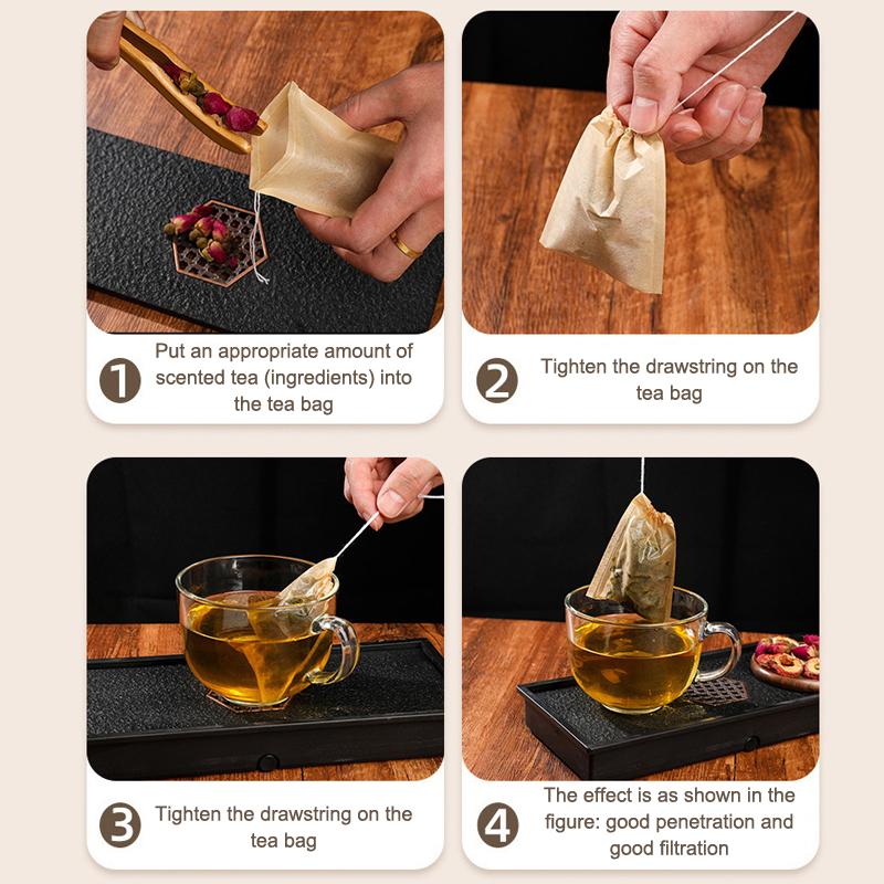 Leere Teebeutel mit Kordelzug  – Coffee Tea Spices Bewertung und Preis