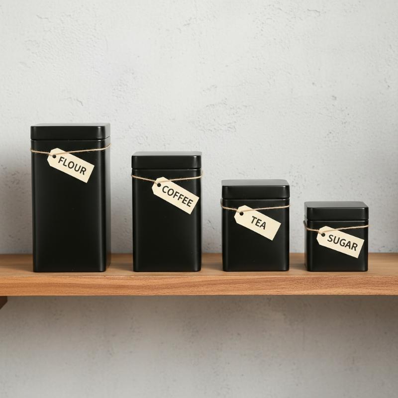 Kaffeebohnen-, Teeblatt- und Z – Tea Coffee Sugar Container Bewertung und Preis
