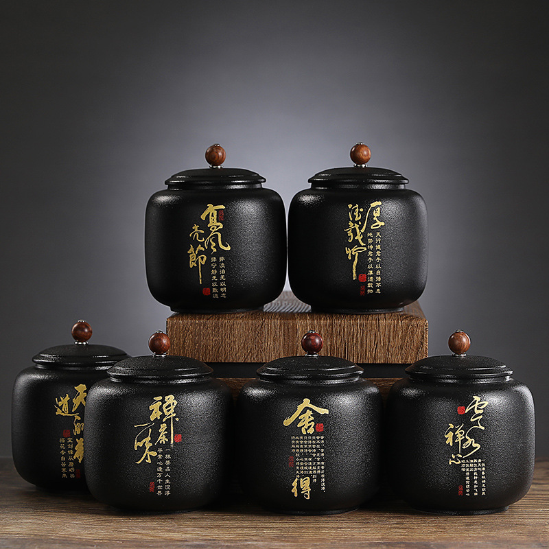 Versiegelte Teedose aus schwar – Coffee Tea Font Bewertung und Preis