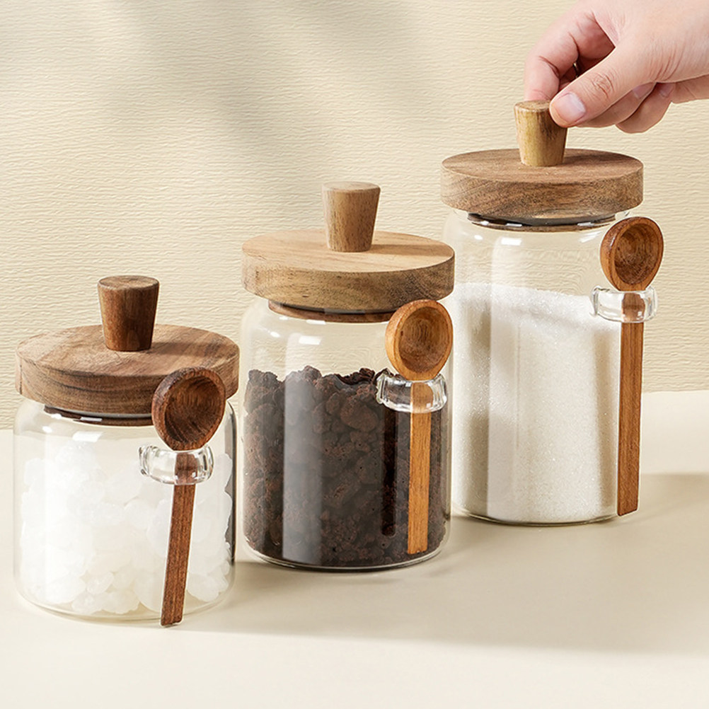 Glas-Kaffeebohnen-Aufbewahrung – Tea Coffee Sugar Container Bewertung und Preis