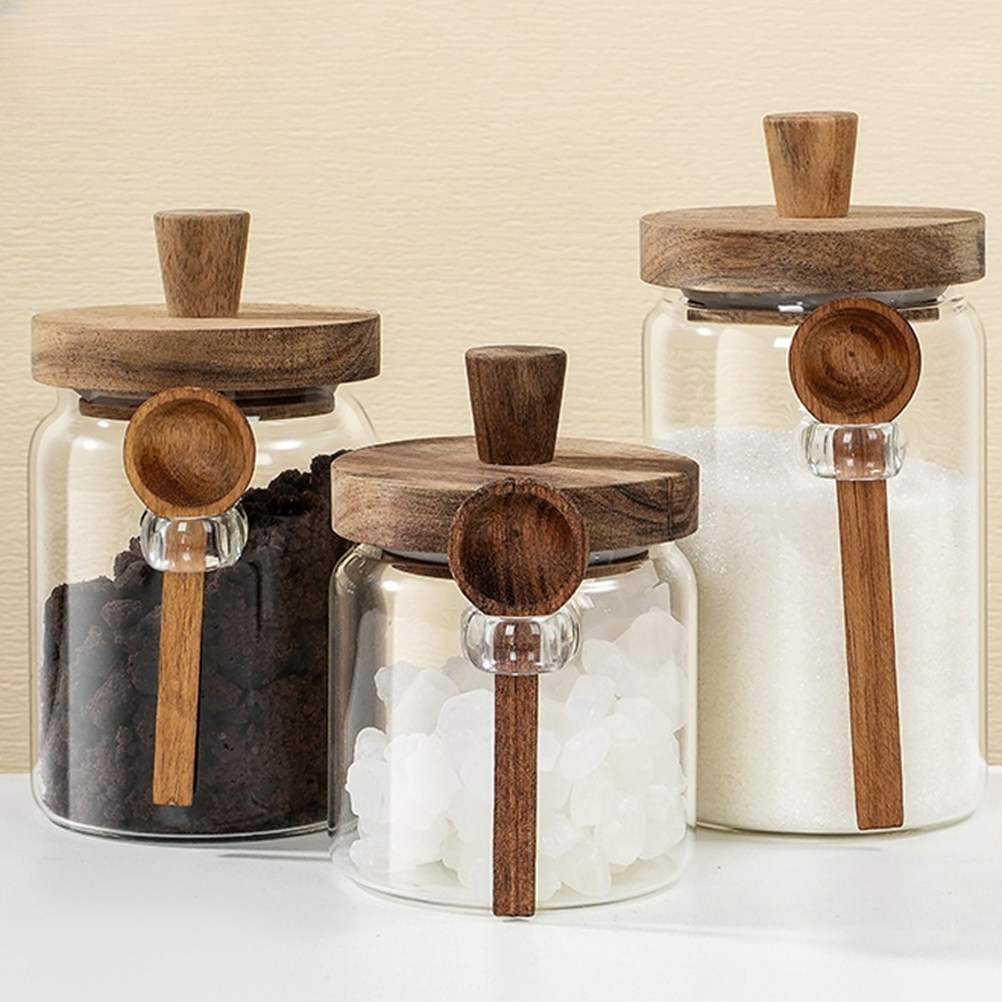 Glas-Kaffeebohnen-Aufbewahrung – Tea Coffee Sugar Container Bewertung und Preis