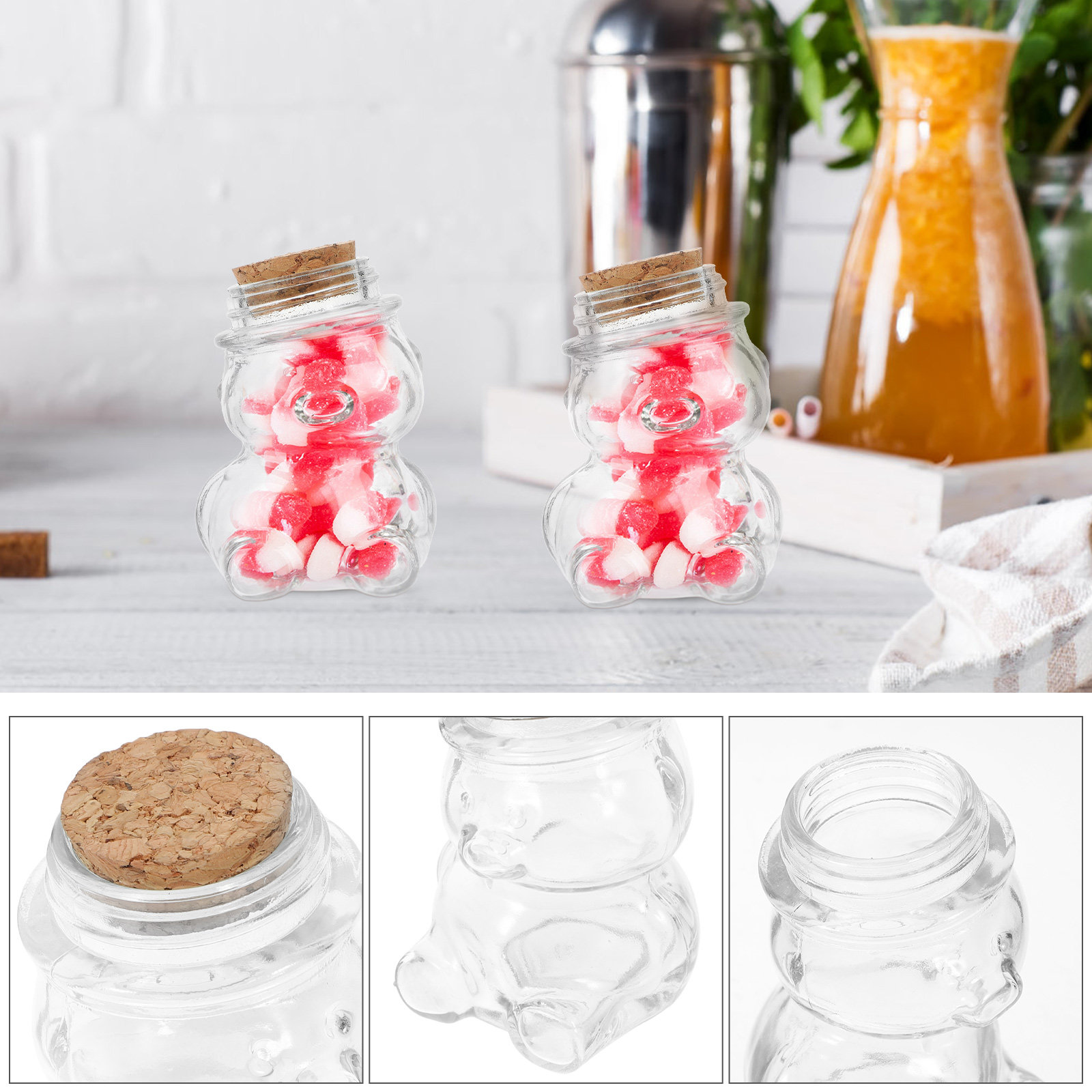4-teiliges Glas-Bonbonglas-Set – Tea Coffee Sugar Container Bewertung und Preis