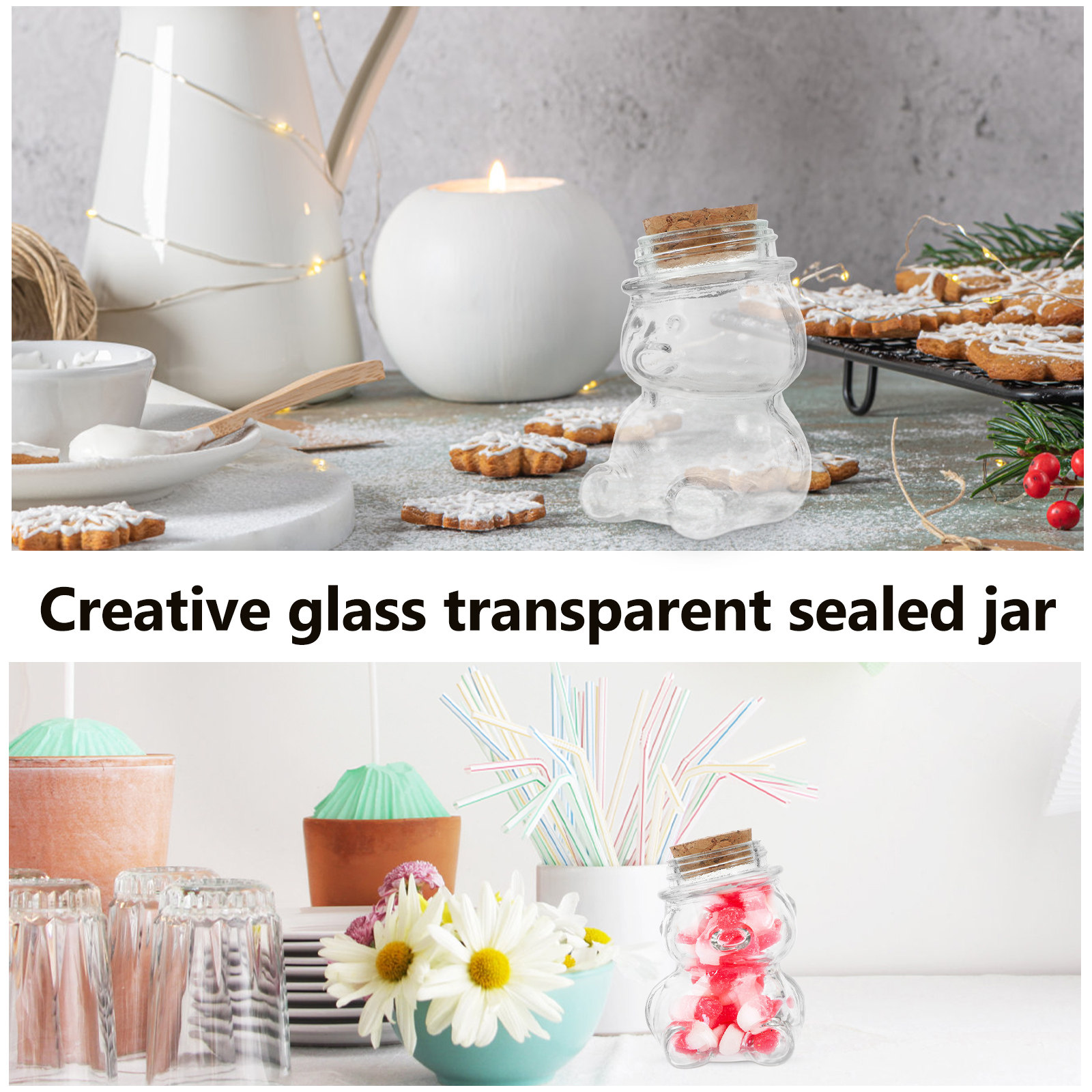 4-teiliges Glas-Bonbonglas-Set – Tea Coffee Sugar Container Bewertung und Preis