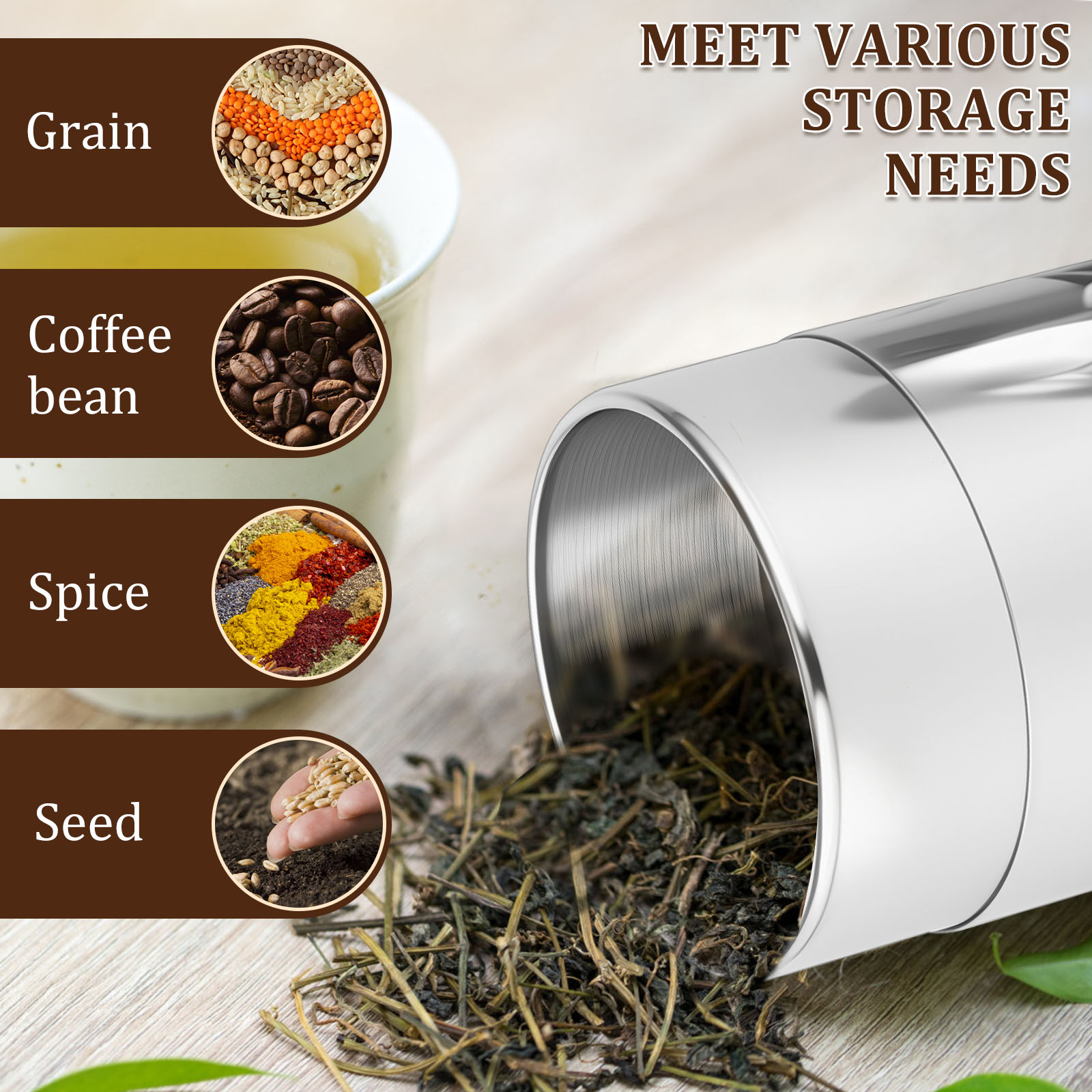 Edelstahl Tee Blatt Dosen Kani – Tea Coffee Sugar Container Bewertung und Preis