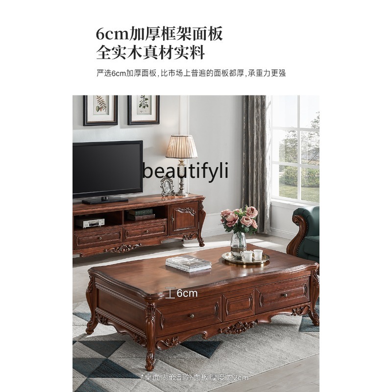 Couchtisch aus massivem Holz,  – Draw Coffee And Tea Bewertung und Preis