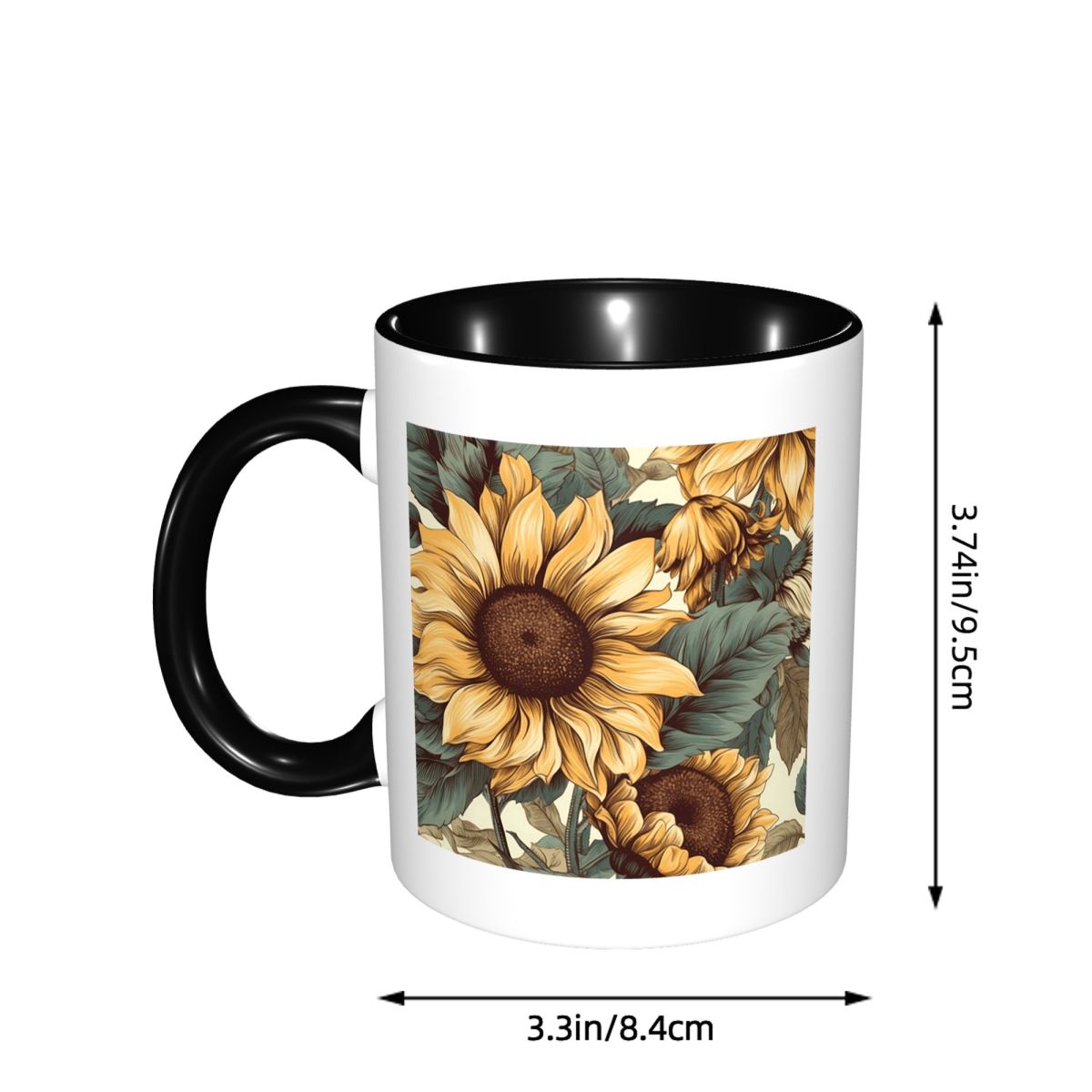 Goldener Sonnenblumen-Cluster  – Draw Coffee And Tea Bewertung und Preis