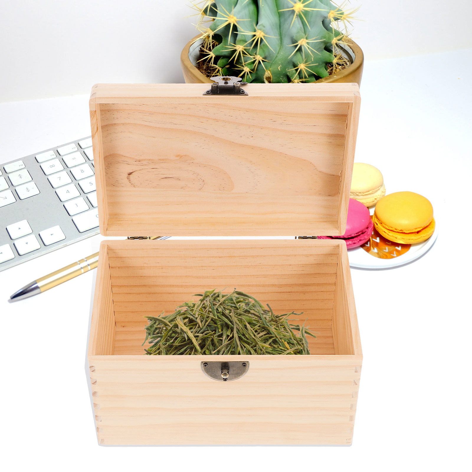 Robuste Teebox aus Kiefernholz – Coffee Tea Bean Leaf Bewertung und Preis
